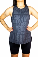 CAMISETA OBBIA REGATA LOGOMANIA COM SILK - FEMININA