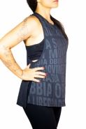 CAMISETA OBBIA REGATA LOGOMANIA COM SILK - FEMININA