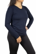 CAMISETA NATURAL ISLAND MANGA LONGA VISCOSE - FEMININA
